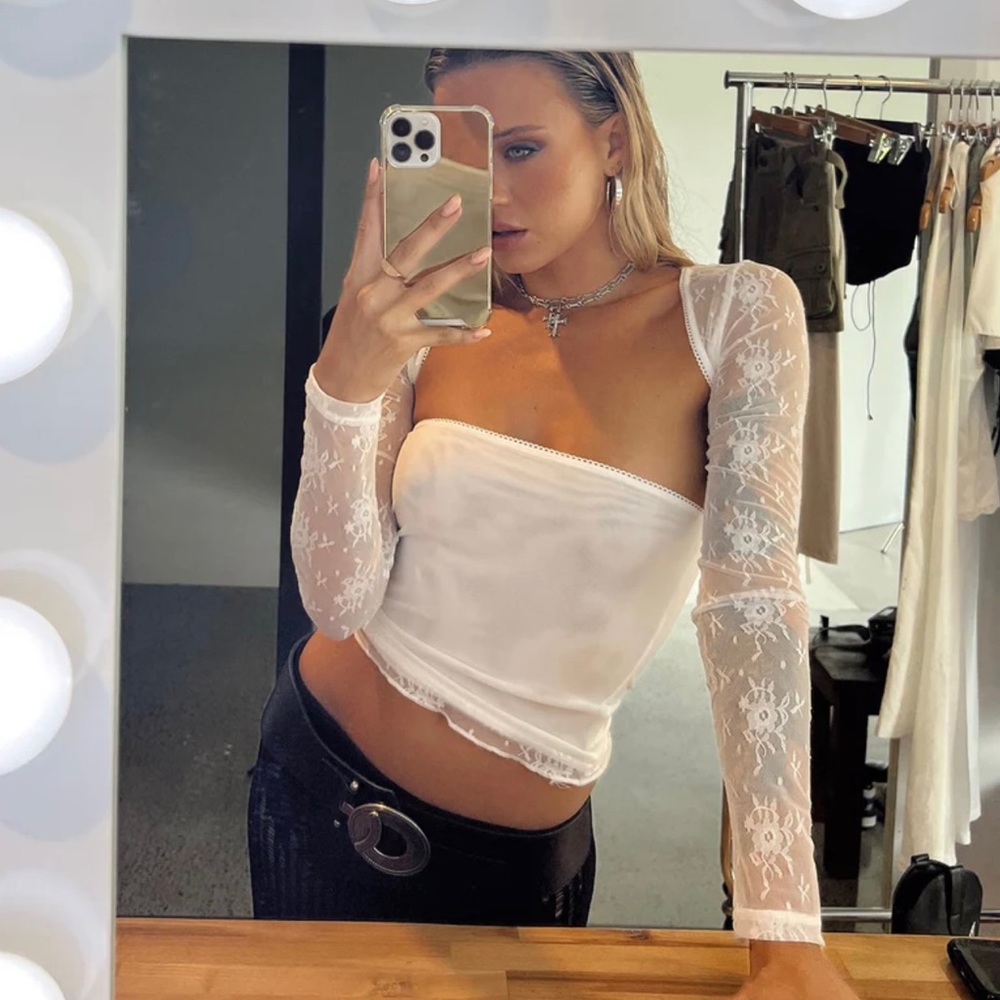 Ashwood Two Piece Lace Bolero Top White